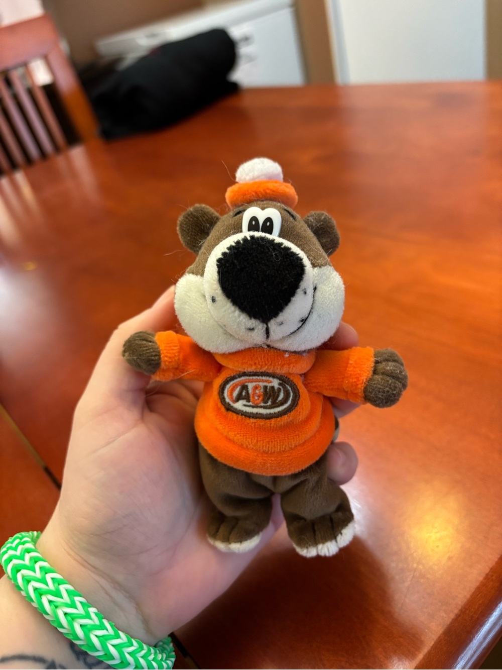 A&W Root Beer Bear Plush - Orange & Brown RARE
